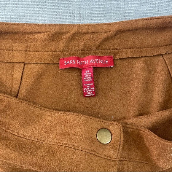 Saks Fifth Avenue Brown Mini Skirt - Picture 3 of 4
